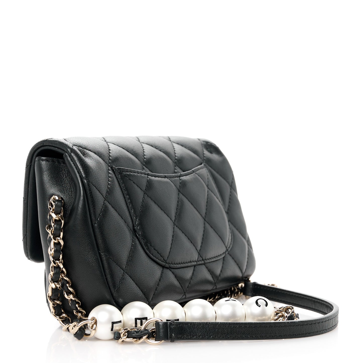 Lambskin Quilted Mini My Precious Flap Black