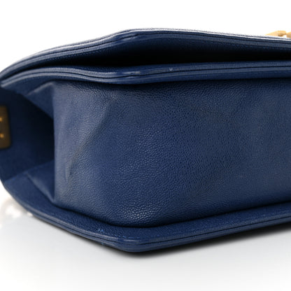 Chanel Caviar Quilted Medium Boy Flap Blue 9 of 12