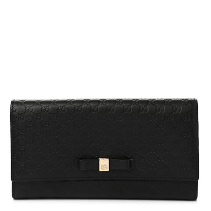 Gucci Microguccissima Bow Continental Wallet Black 1 of 8