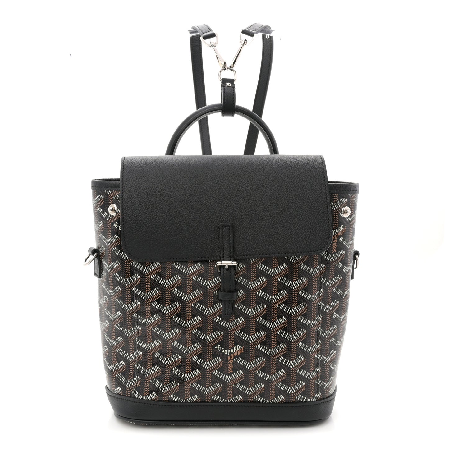 Goyardine Calfskin Mini Alpin Backpack Black