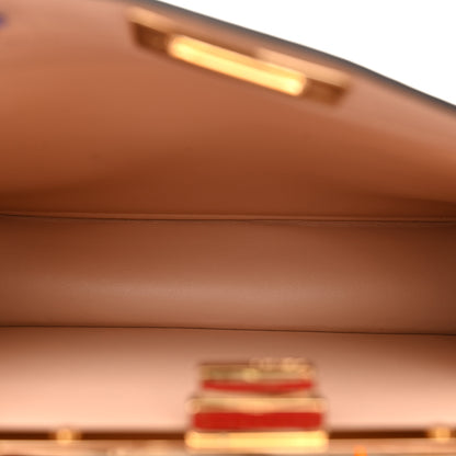 Fendi Vitello Seta Shiny Nappa Small Peekaboo I SEE U Satchel Lampone Light Rose 6 of 14