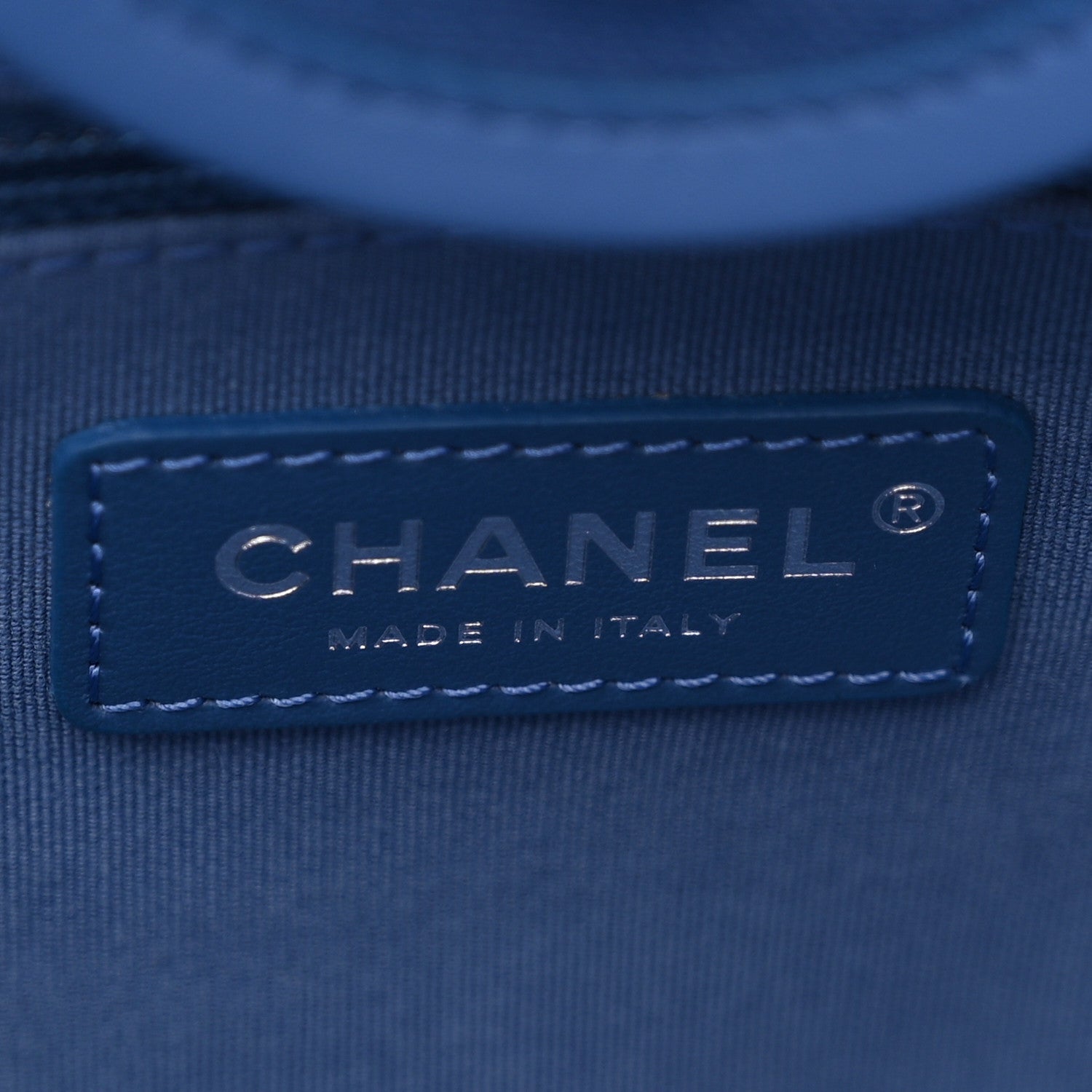 Chanel Canvas Calfskin Striped Medium Deauville Tote Blue 7 of 11