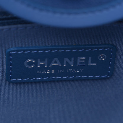 Chanel Canvas Calfskin Striped Medium Deauville Tote Blue 7 of 11