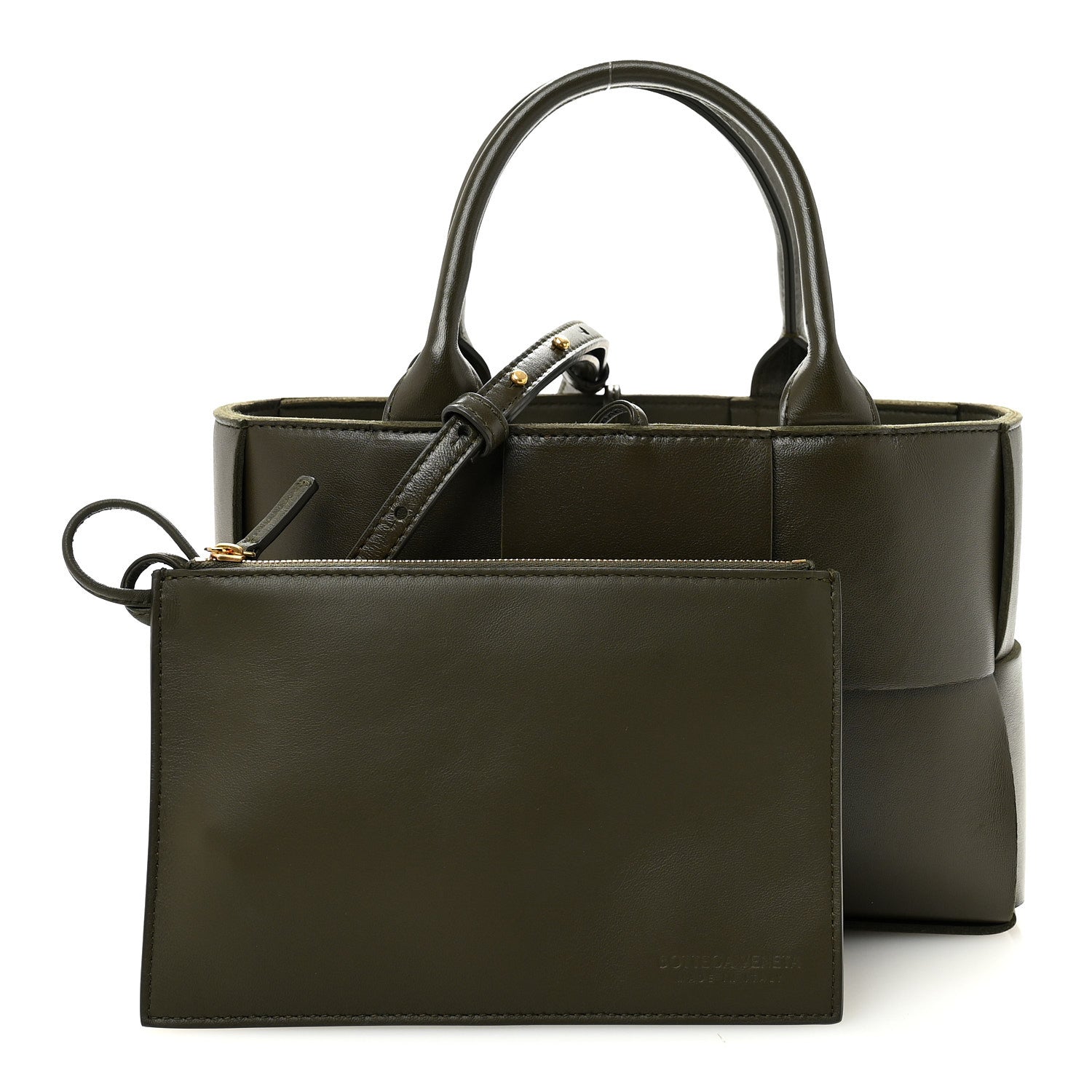 Bottega Veneta Nappa Maxi Intrecciato Mini Arco Tote Mud 3 of 10