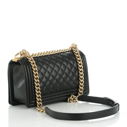 Chanel Lambskin Quilted Medium Boy Flap Black 3 of 7