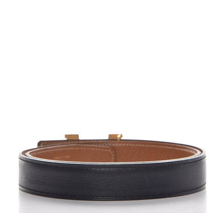 Hermes Box Courchevel 24mm Constance Belt 80 Black Gold 3 of 9