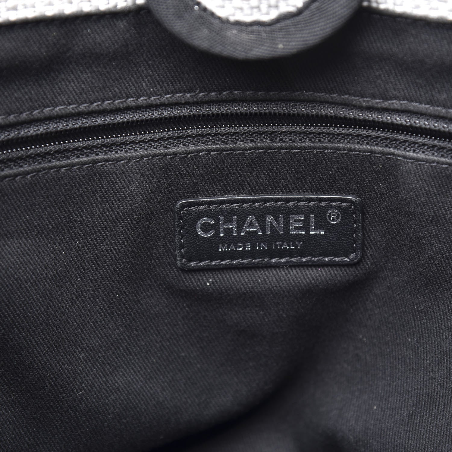 Chanel Canvas Small Deauville Tote Grey 5 of 9