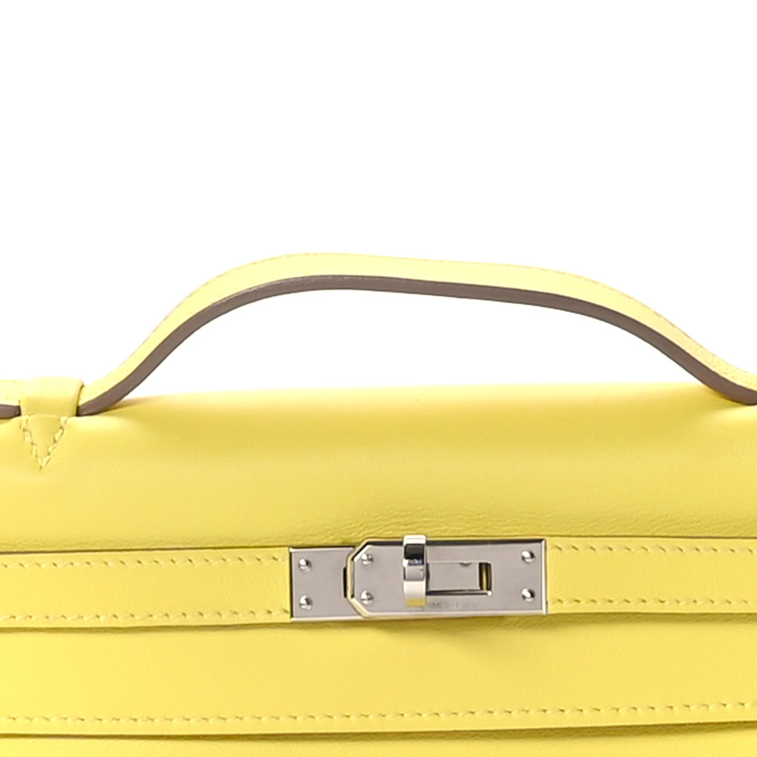 Hermes Swift Kelly Pochette Clutch Lime 8 of 11