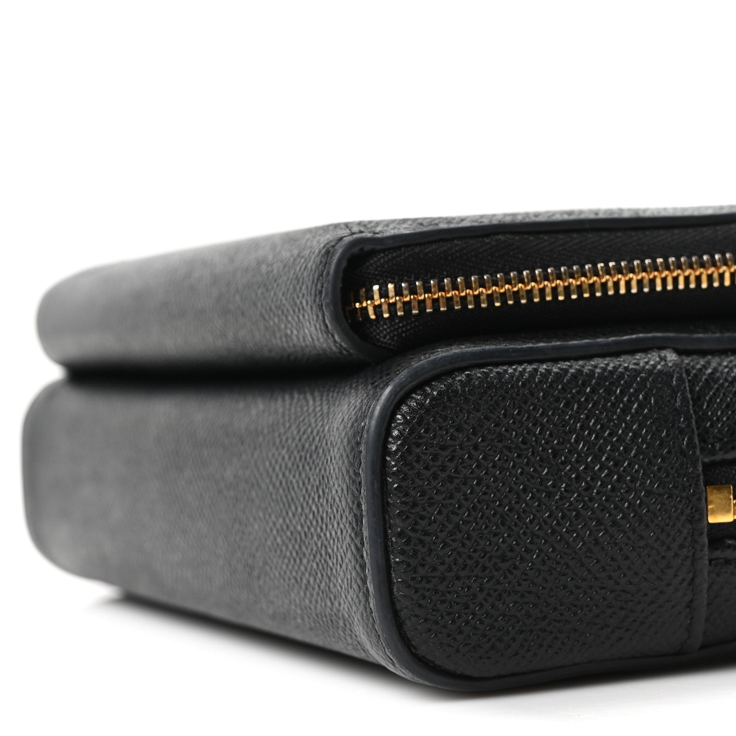 Christian Dior Grained Calfskin Caro Double Pouch Black 9 of 9
