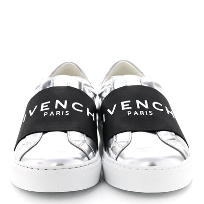Givenchy Calfskin Band Logo Womens Urban Street Sneakers 36 Silvery 2 of 9