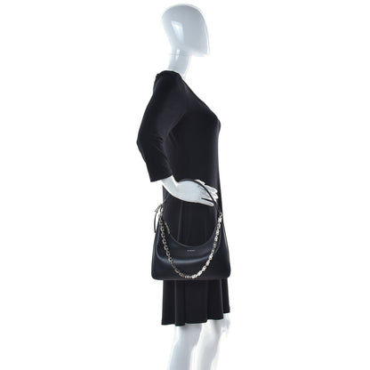 Givenchy Smooth Calfskin Small Moon Cut Out Shoulder Bag Black 2 of 9