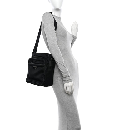 Prada Tessuto Nylon Messenger Bag Black 2 of 9