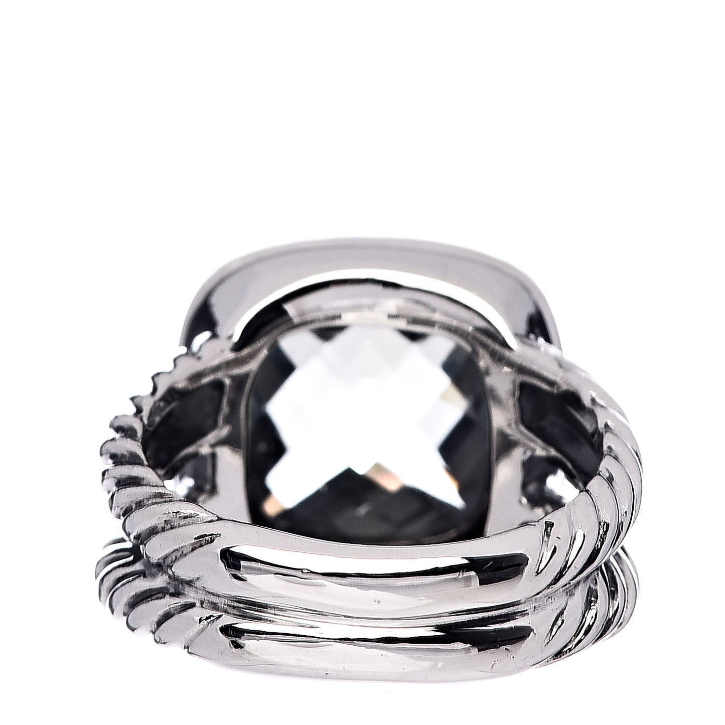 Sterling Silver Diamond Prasiolite 11mm Albion Ring 52 6