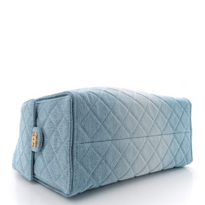 Chanel Washed Denim Quilted Medium Chanel 25 Handbag Blue 5 of 11