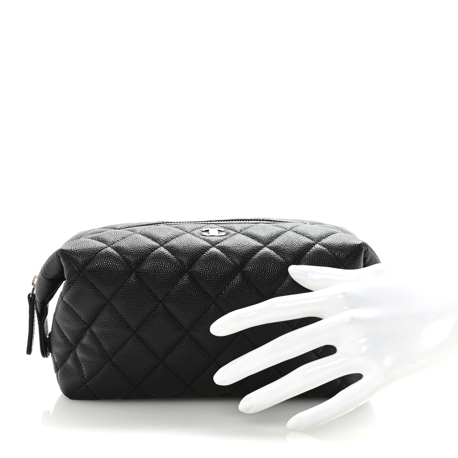 Chanel Caviar Quilted Cosmetic Case Black 2 of 8