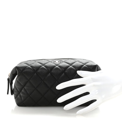 Chanel Caviar Quilted Cosmetic Case Black 2 of 8