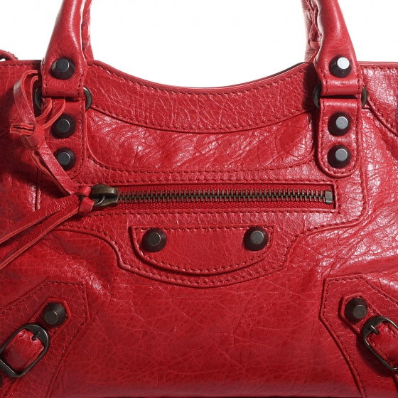 Balenciaga Agneau Classic Hardware Mini City Rouge Cardinal 8 of 13