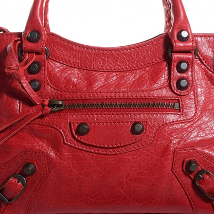 Balenciaga Agneau Classic Hardware Mini City Rouge Cardinal 8 of 13