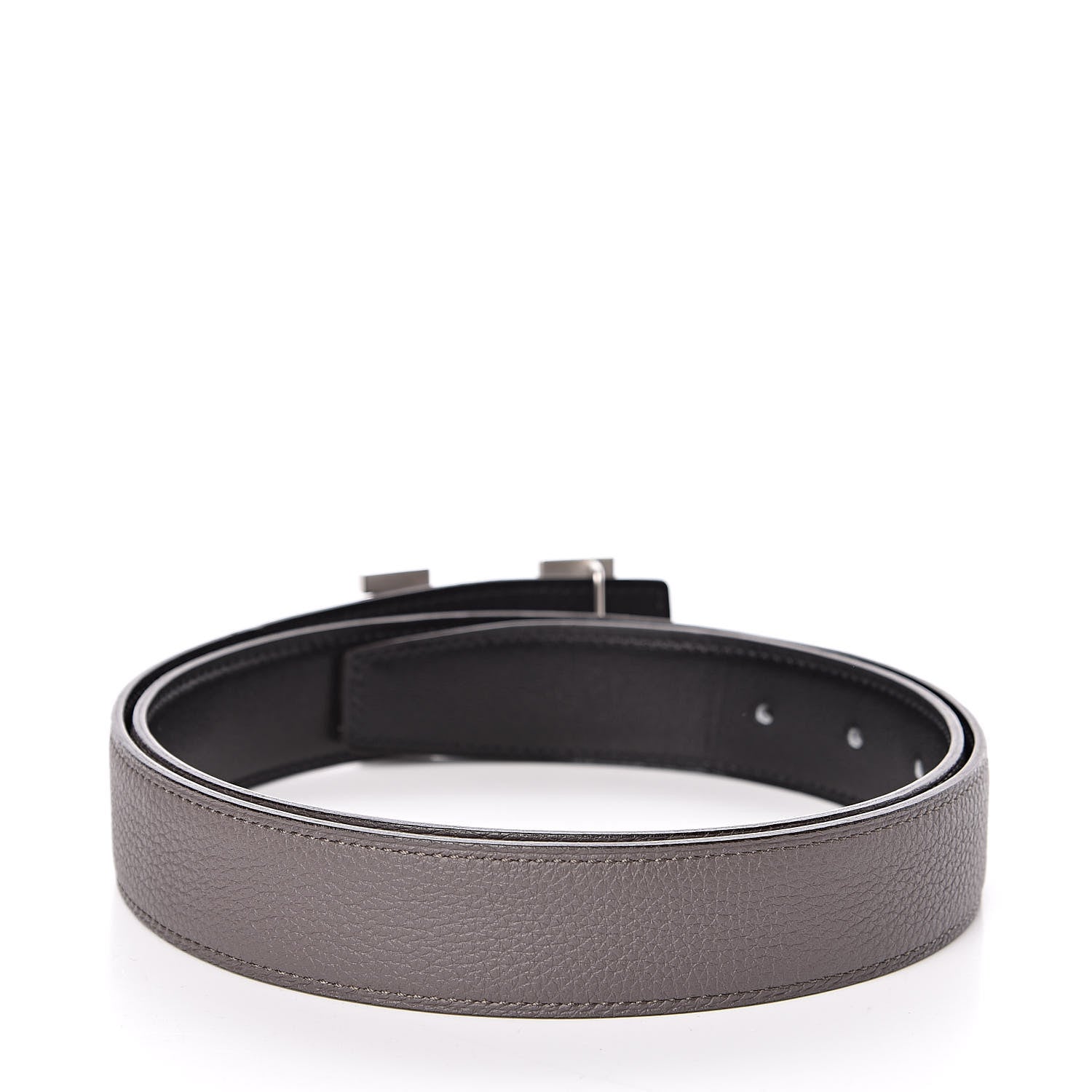Hermes Box Togo 32mm H Belt 90 Black Etain 3 of 7