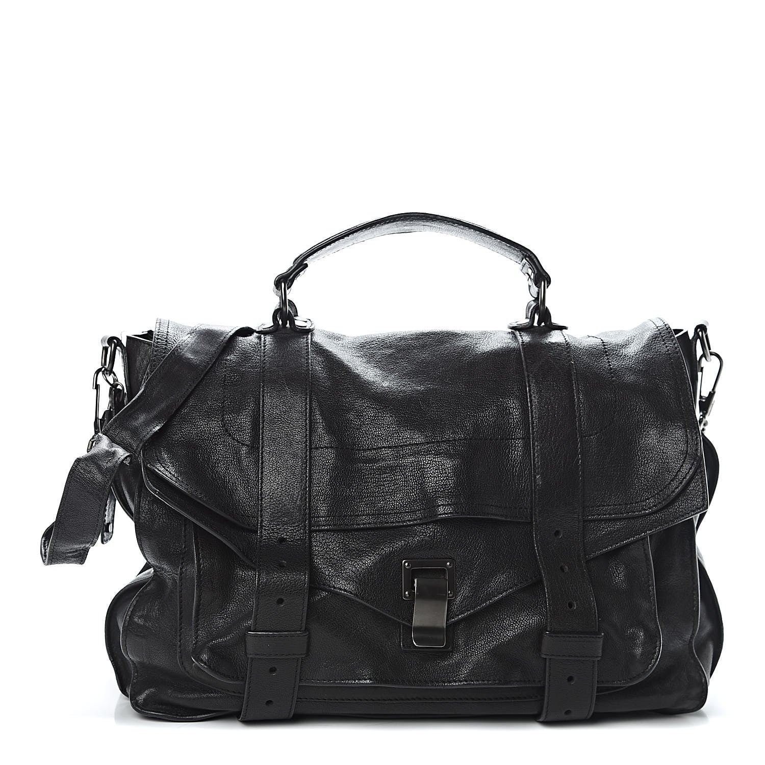 Proenza Schouler Lambskin PS1 Large Satchel Black 1 of 12