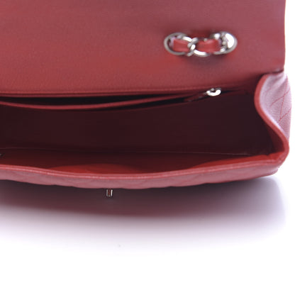 Chanel Caviar Quilted Jumbo Single Flap Red 5 of 12