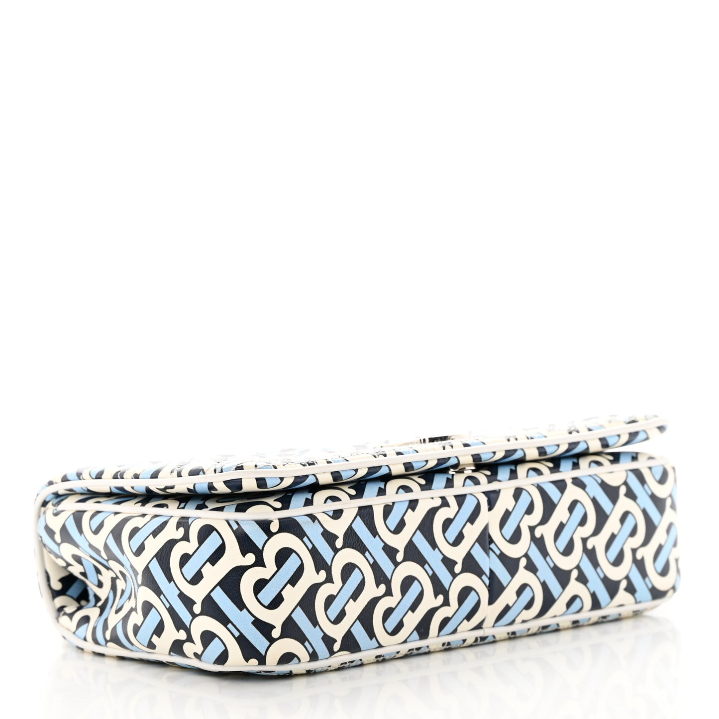 Lambskin Quilted Monogram TB Print Small Lola Bag Cobalt Black