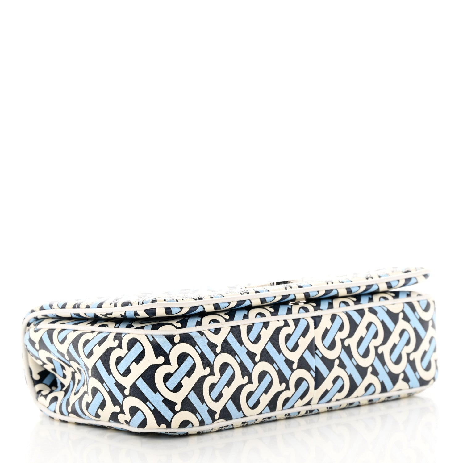 Burberry Lambskin Quilted Monogram TB Print Small Lola Bag Cobalt Black 4 of 12