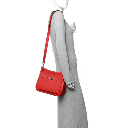 Hermes Taurillon Clemence Jypsiere 28 Rouge Tomate 2 of 12