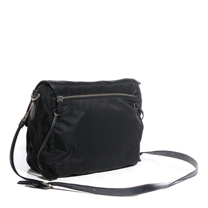Prada Tessuto Nylon Saffiano Messenger Bag Nero Black 3 of 8