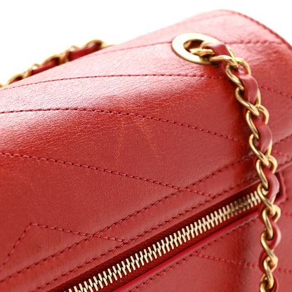 Chanel Lambskin Chevron Stitched Medium Envelope Flap Red 12 of 14