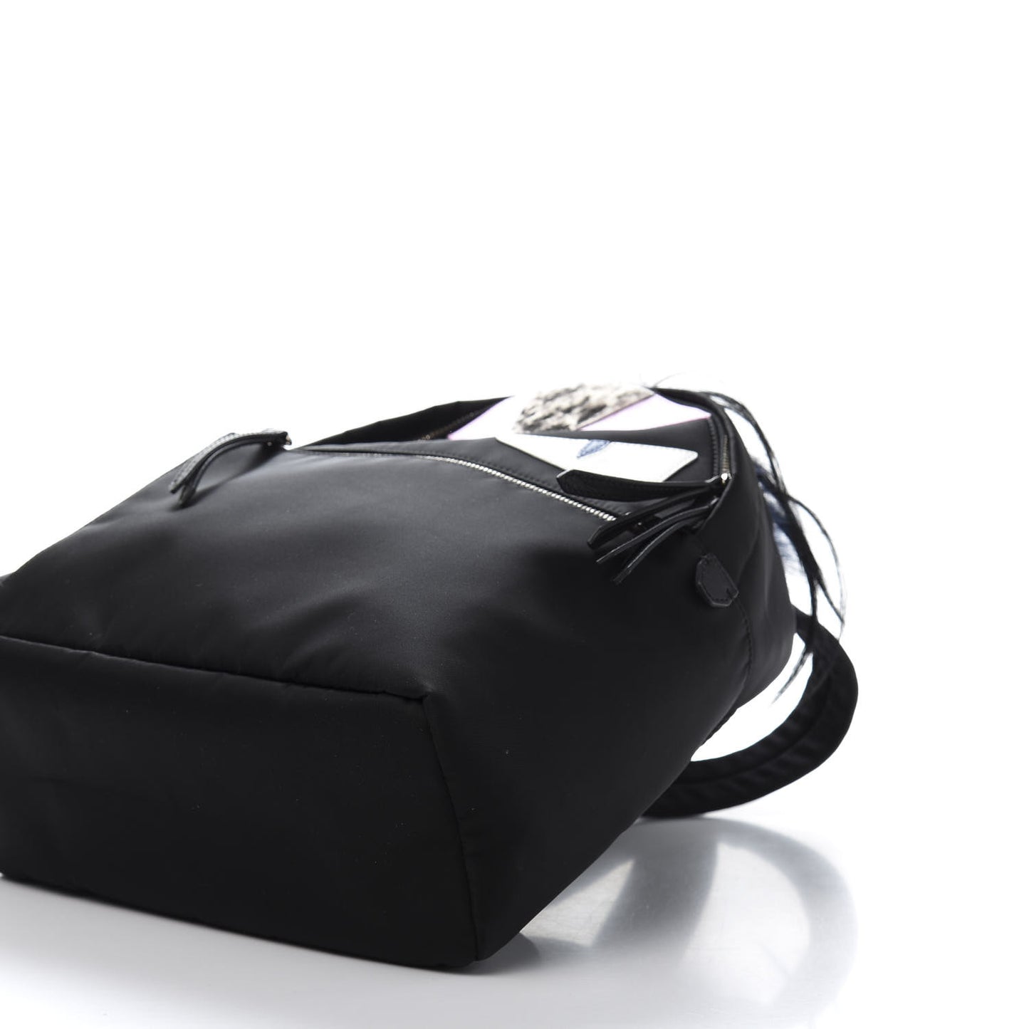 Nylon Vitello Fox Goat Fur Monster Eyes Backpack Black Multicolor Sky