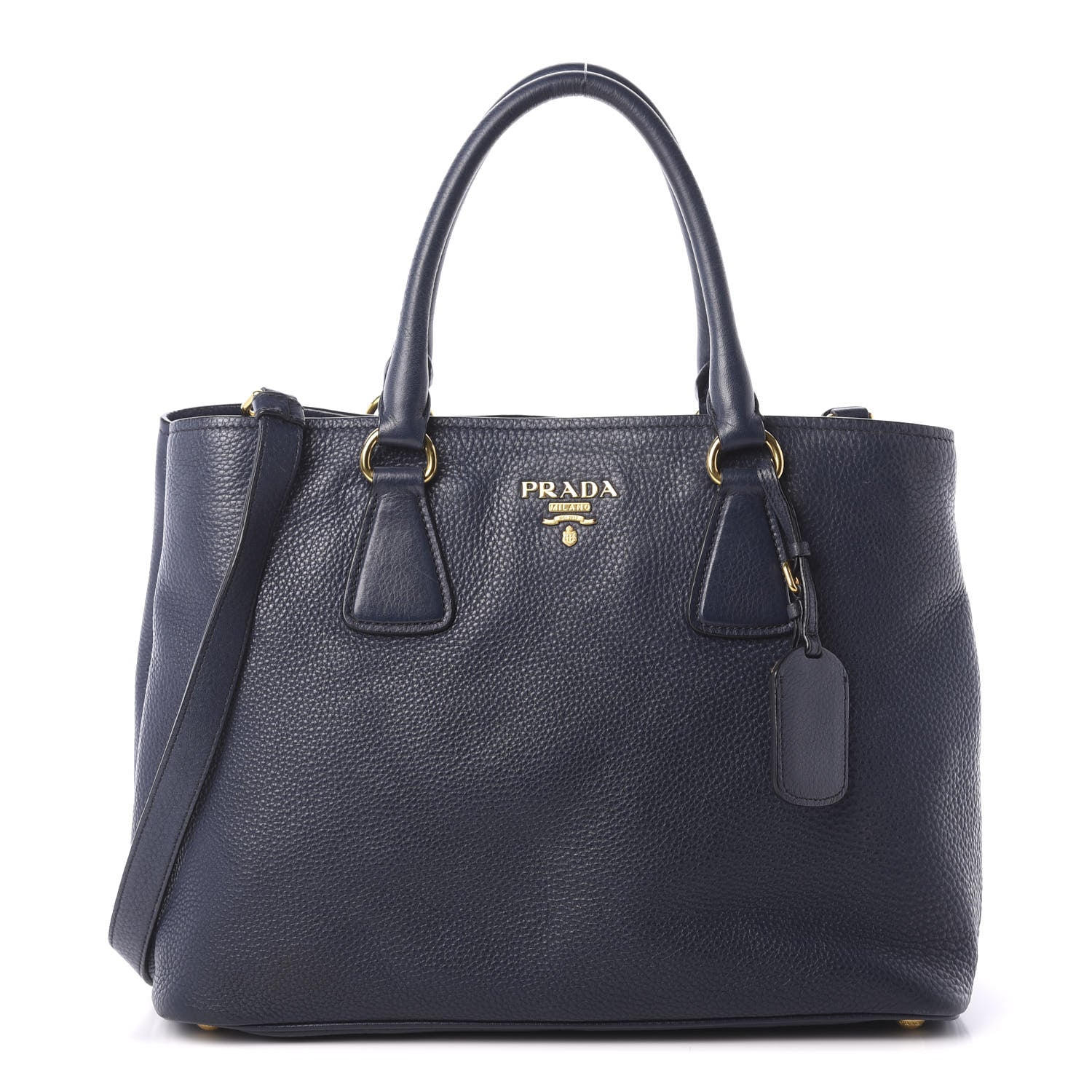 Prada Vitello Daino Tote Bluette 1 of 10