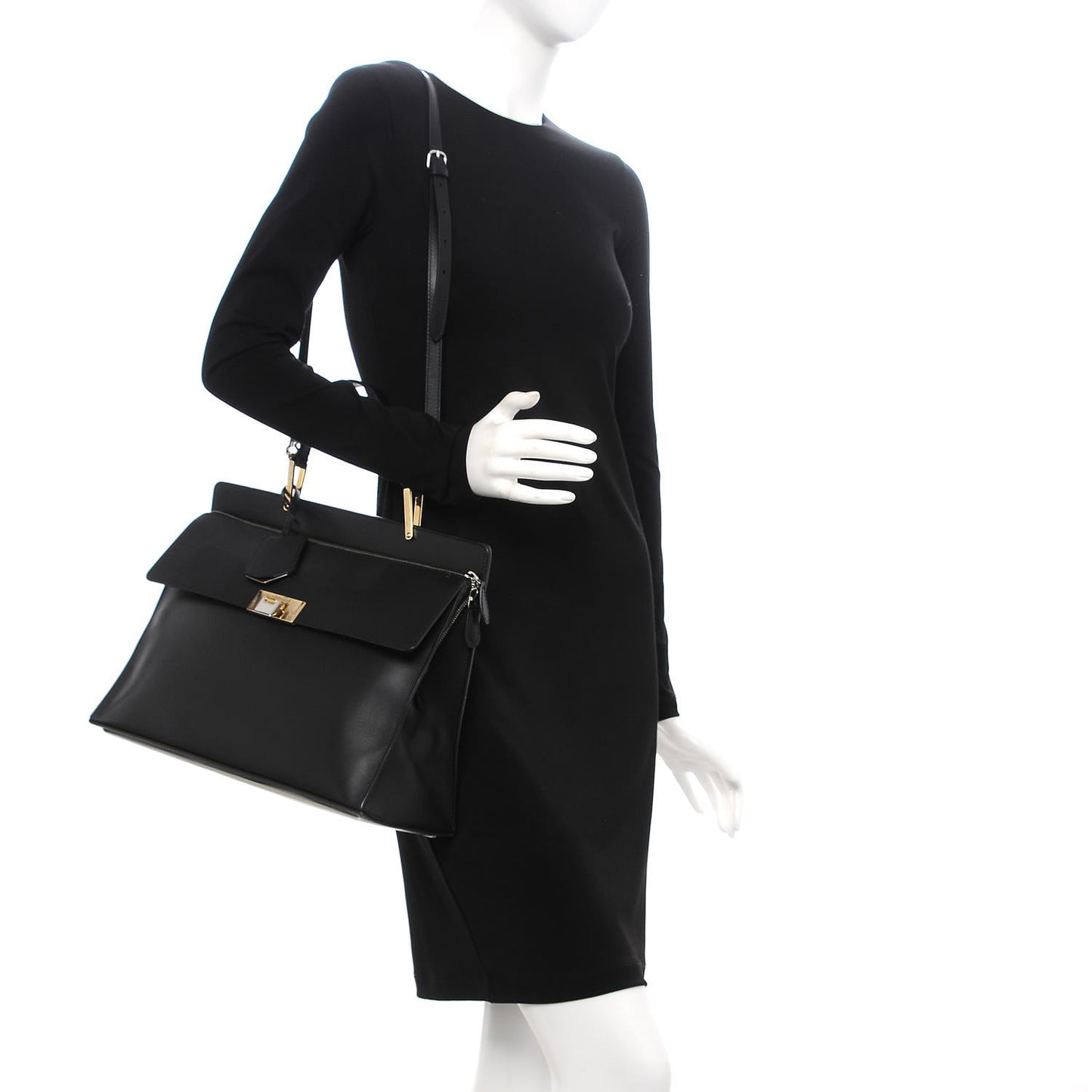 Calfskin Le Dix Zip Cartable Black