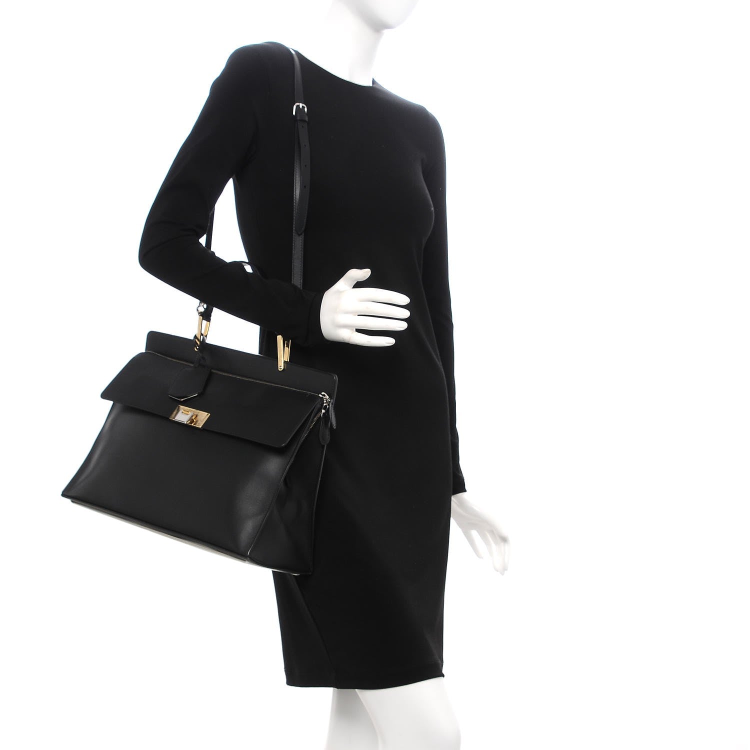 Balenciaga Calfskin Le Dix Zip Cartable Black 2 of 10