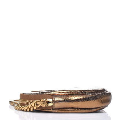 Saint Laurent Metallic Calfskin Monogram Heart Key Pouch Gold 4 of 8