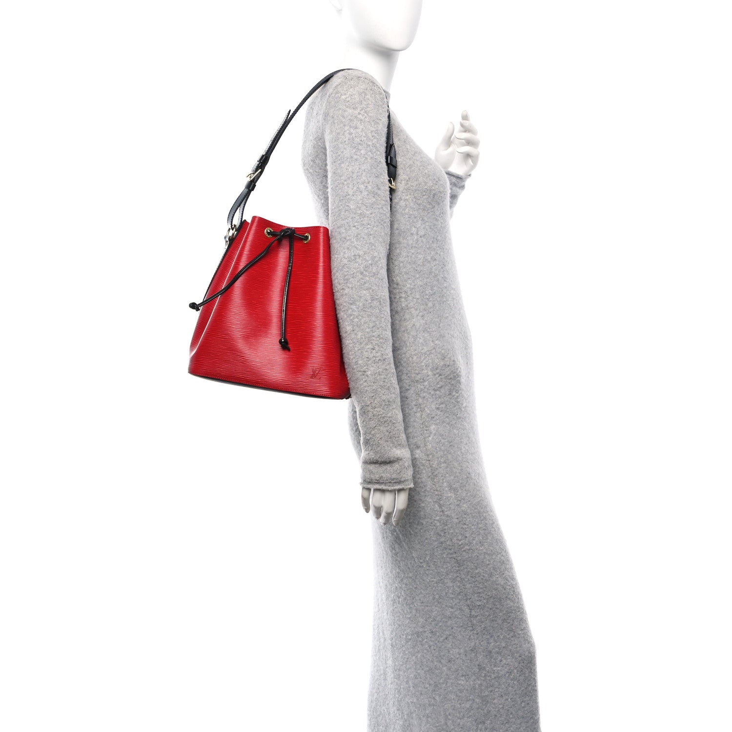 Louis Vuitton Epi Petit Bi-Color Noe Castillan Red Black 3 of 9
