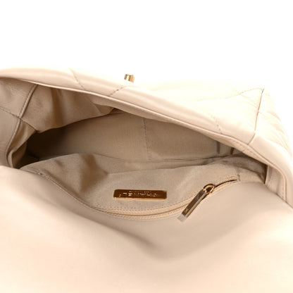 Chanel Lambskin Quilted Medium Chanel 19 Flap Light Beige 5 of 11