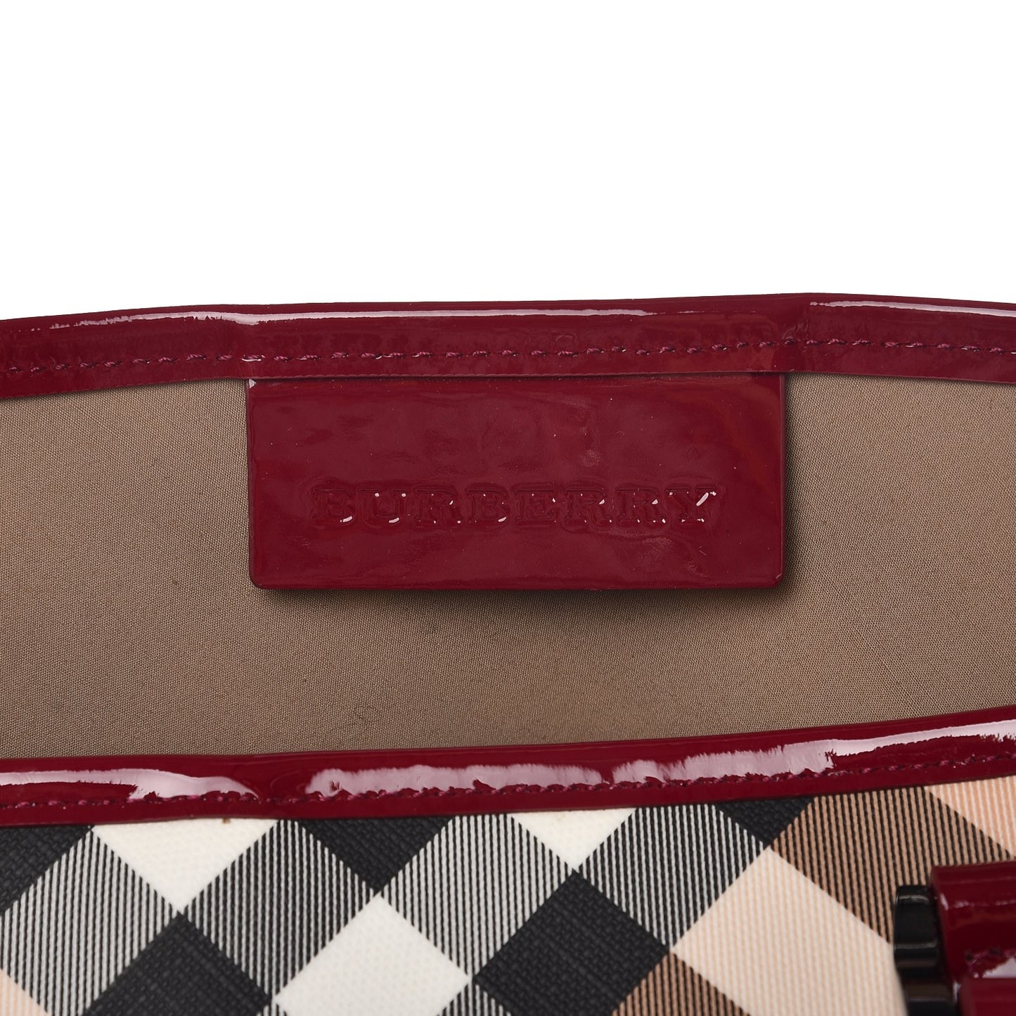 Nova Check Large Nickie Tote Raspberry