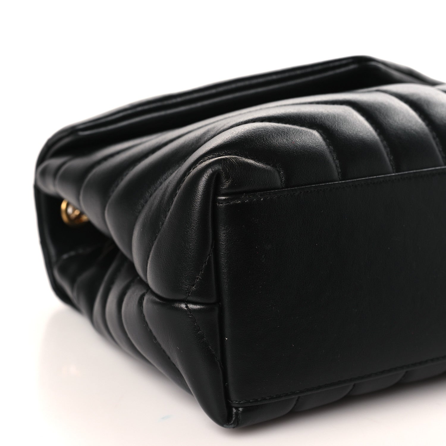Saint Laurent Calfskin Y Quilted Monogram Small Loulou Chain Satchel Black 8 of 9