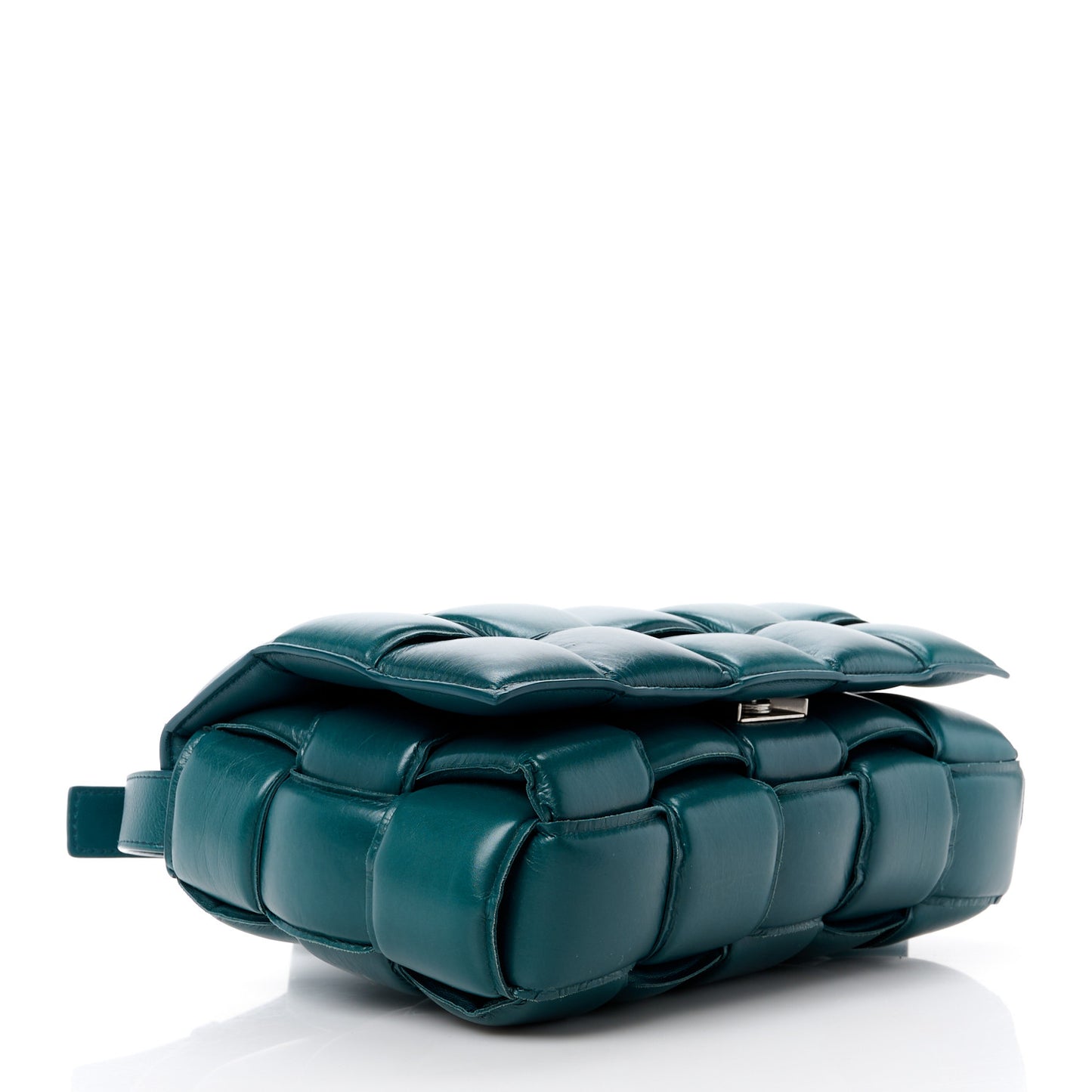 Paper Calfskin Maxi Intreccio Padded Cassette Crossbody Bag Ottanio