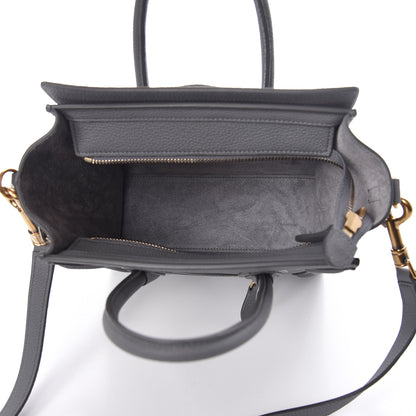Celine Baby Drummed Calfskin Nano Luggage Kohl 5 of 10