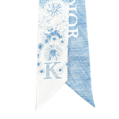 Christian Dior Silk ABCDior K Mitzah Scarf Blue 2 of 3