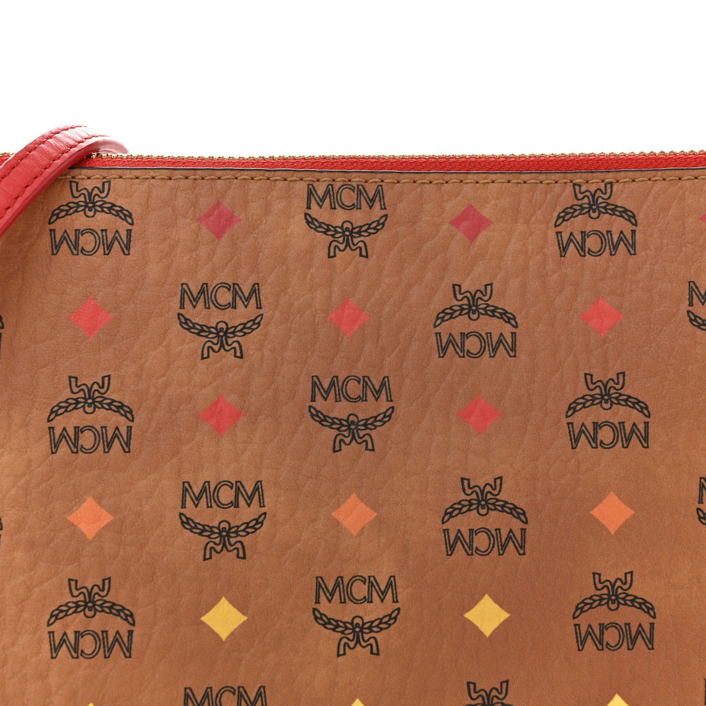 Skyoptic Visetos Mini Crossbody Pouch Spectrum Diamond Cognac Red