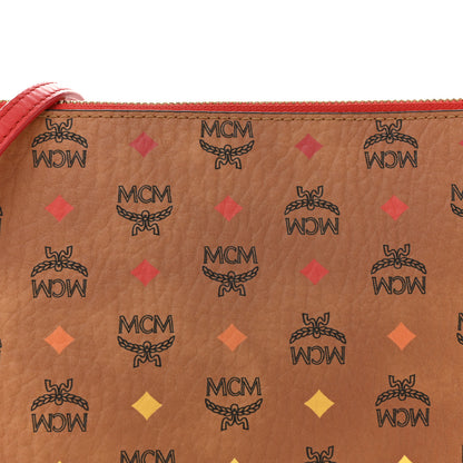 MCM Skyoptic Visetos Mini Crossbody Pouch Spectrum Diamond Cognac Red 8 of 12