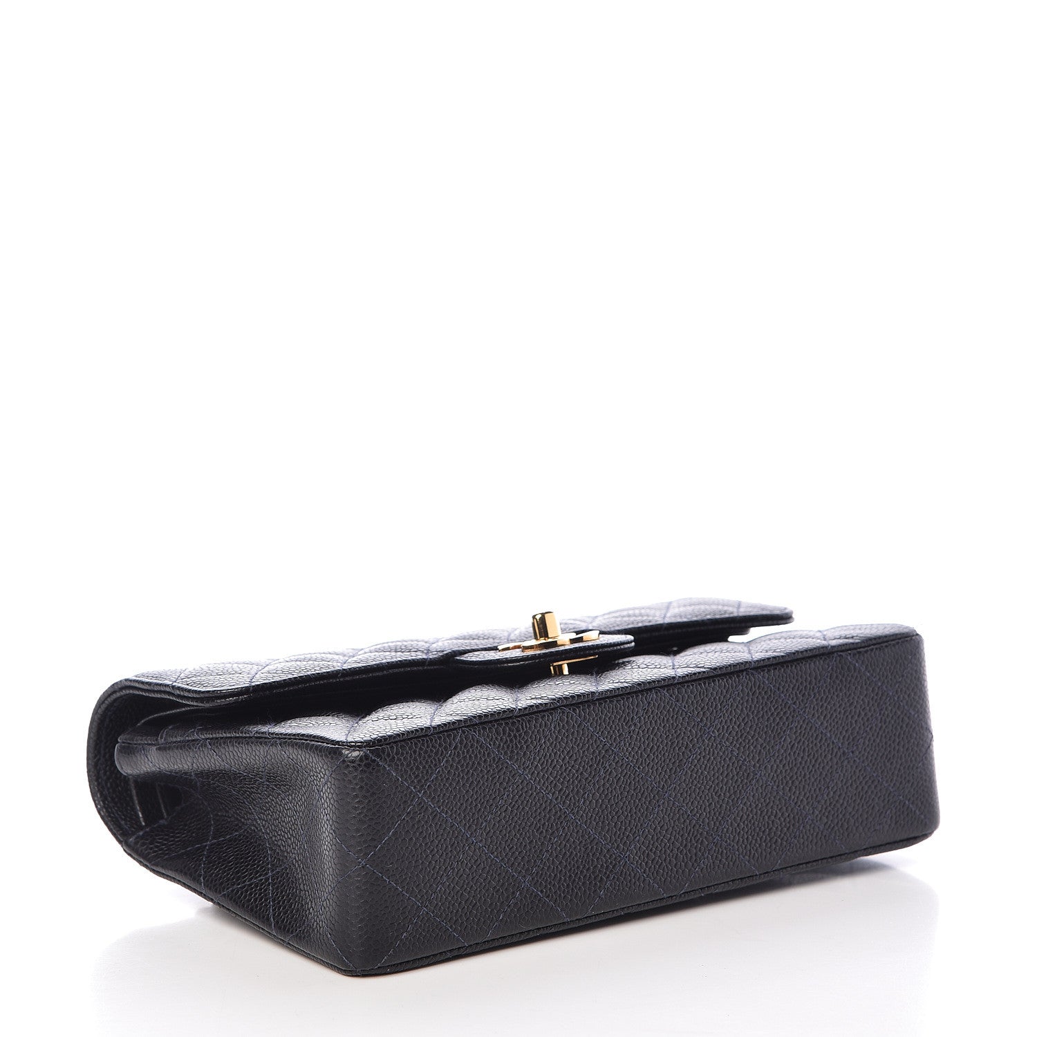 Chanel Caviar Quilted Small Double Flap Navy 4 of 13