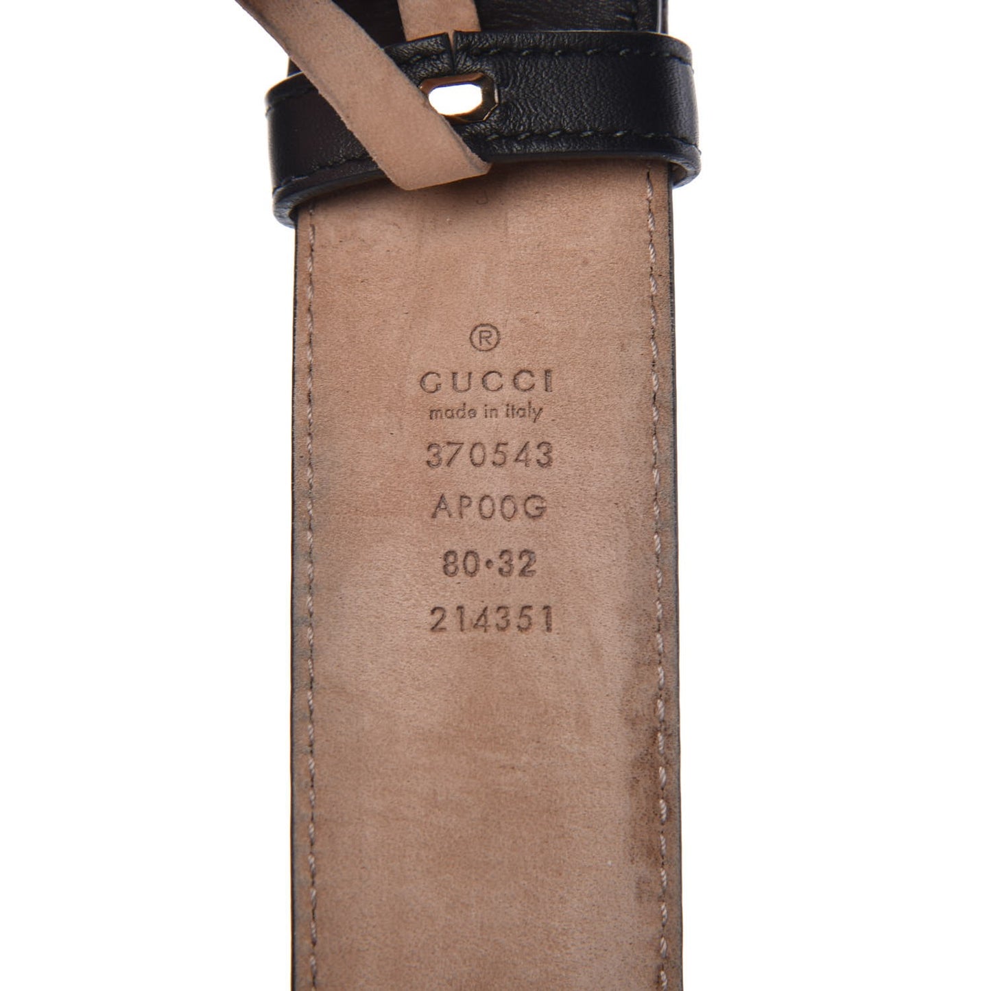 Calfskin Interlocking G 37mm Belt 80 32 Black