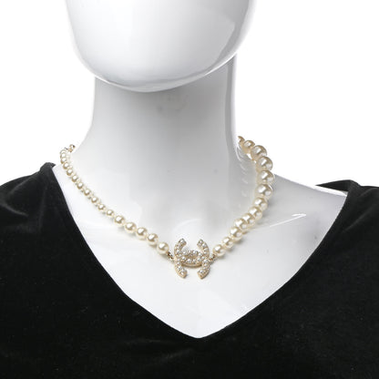Chanel Pearl CC 100th Anniversary Necklace Light Gold 2 of 8