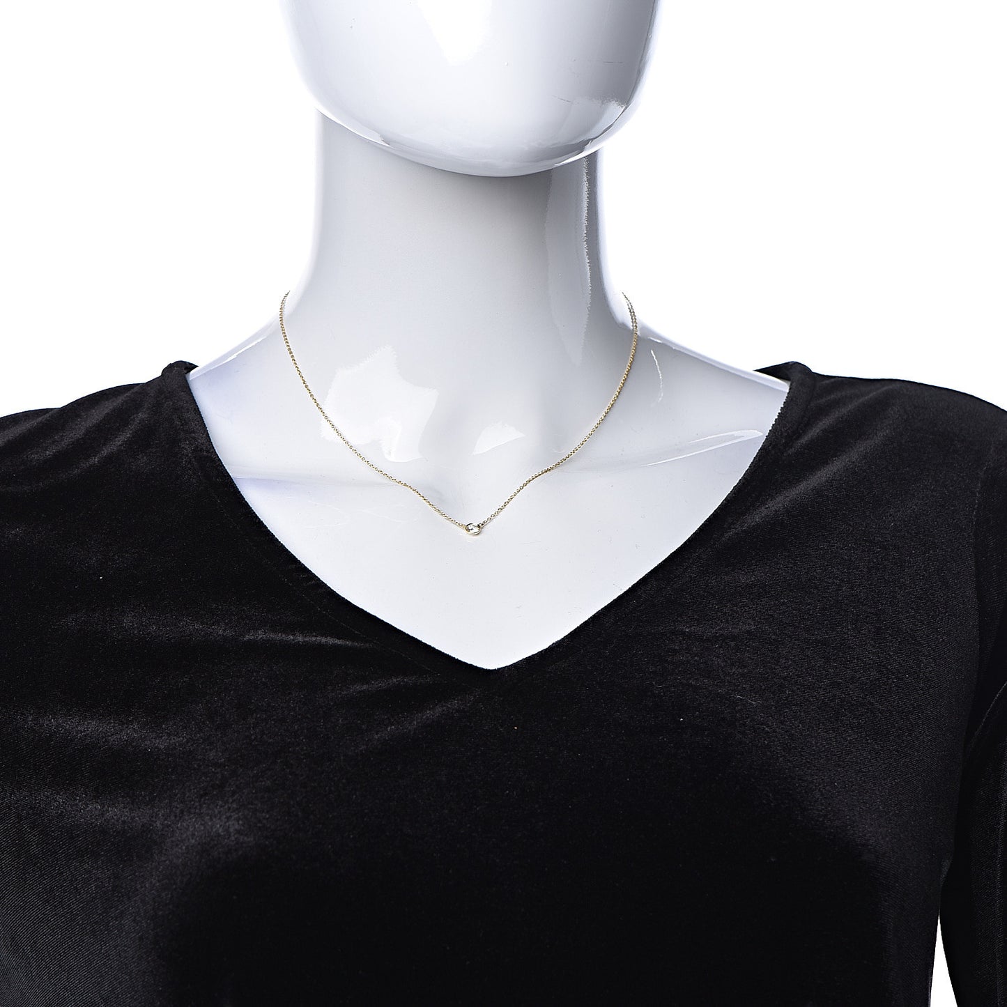 18K Yellow Gold Diamond .21ct Elsa Peretti Diamonds by the Yard Pendant Necklace