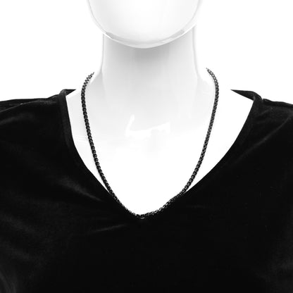 David Yurman Darkened Stainless Steel 3mm Box Chain Necklace 22" 2 of 5