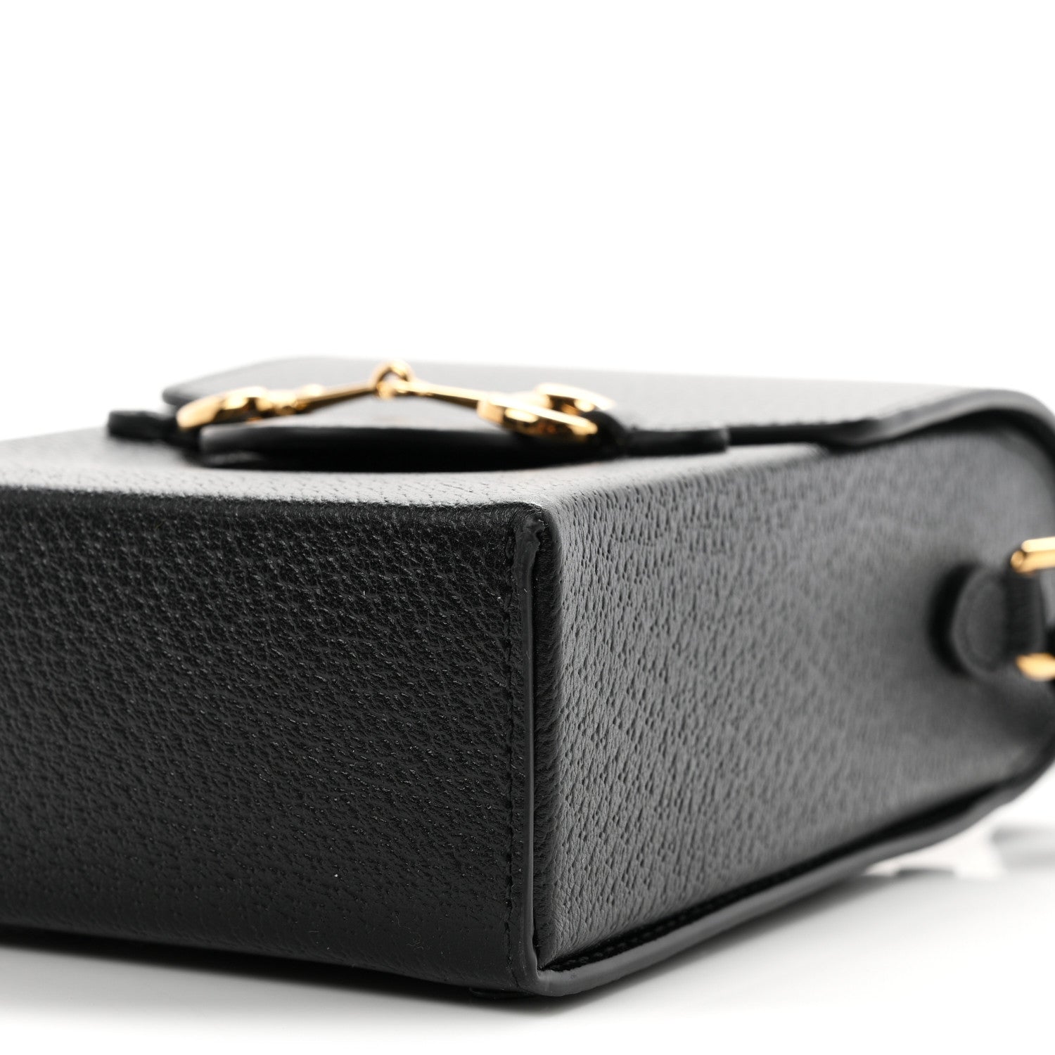 Gucci Dollar Calfskin Vertical Horsebit 1955 Crossbody Bag Black 9 of 9